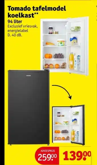 Kruidvat Tomado tafelmodel koelkast aanbieding