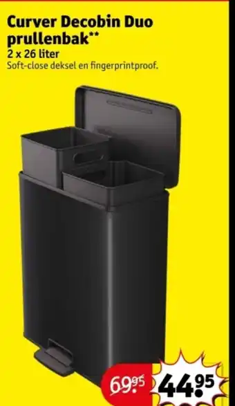 Kruidvat Curver Decobin Duo prullenbak aanbieding