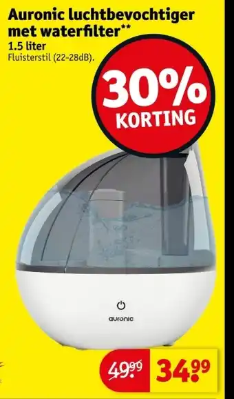 Kruidvat Auronic luchtbevochtiger met waterfilter aanbieding