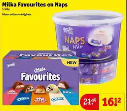 Kruidvat Milka Favourites en Naps aanbieding