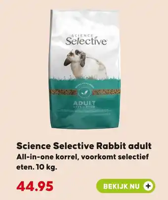 Pets Place Science Selective Rabbit adult aanbieding