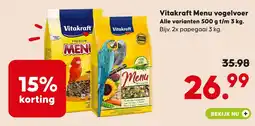 Pets Place Vitakraft Menu vogelvoer aanbieding