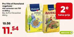 Pets Place Pro Vita of Homeland vogelvoer aanbieding