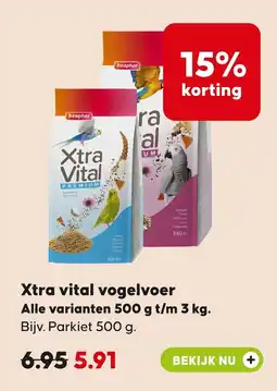 Pets Place Xtra vital vogelvoer aanbieding