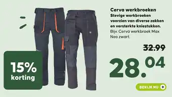 Pets Place Cerva werkbroeken aanbieding