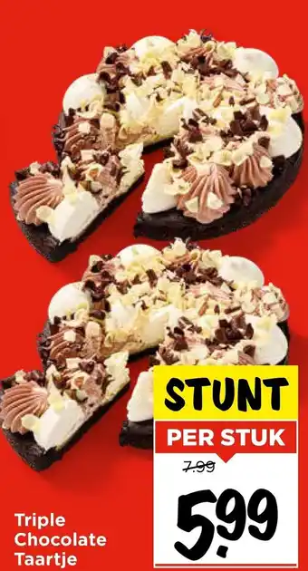 Vomar Voordeelmarkt Triple Chocolate Taartje aanbieding