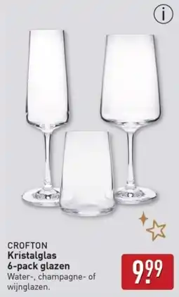 ALDI Crofton Kristalglas Glazen aanbieding