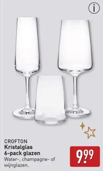 ALDI Crofton Kristalglas Glazen aanbieding