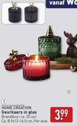 ALDI Home Creation Geurkaars in Glas aanbieding