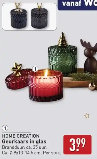 ALDI Home Creation Geurkaars in Glas aanbieding