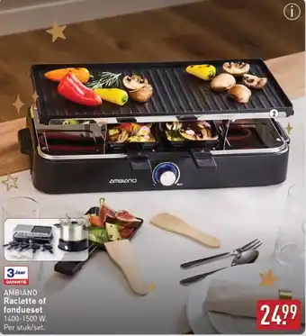 ALDI Ambiano Raclette of Fondueset aanbieding