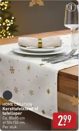 ALDI Home Creation Kersttafelkleed of Tafelloper aanbieding