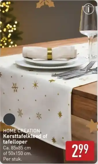 ALDI Home Creation Kersttafelkleed of Tafelloper aanbieding