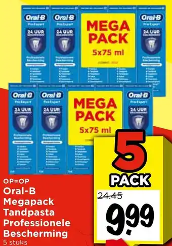 Vomar Voordeelmarkt Oral-B Megapack Tandpasta Professionele Bescherming aanbieding