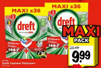 Vomar Voordeelmarkt Dreft Vaatwas Platinum+ aanbieding