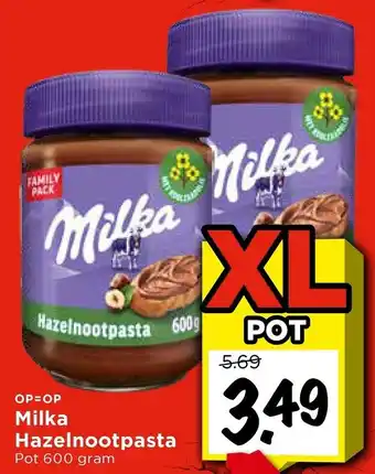 Vomar Voordeelmarkt Milka Hazelnootpasta aanbieding