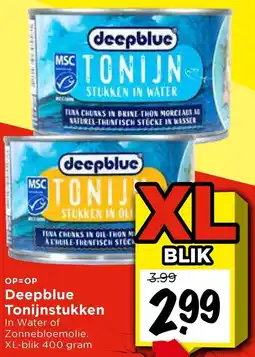 Vomar Voordeelmarkt Deepblue Tonijnstukken aanbieding