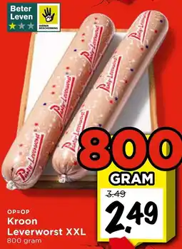 Vomar Voordeelmarkt Kroon Leverworst XXL aanbieding