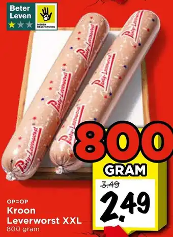 Vomar Voordeelmarkt Kroon Leverworst XXL aanbieding