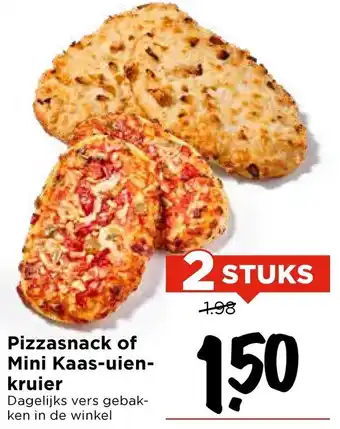 Vomar Voordeelmarkt Pizza Snack of Mini Kaas-uienkruier aanbieding