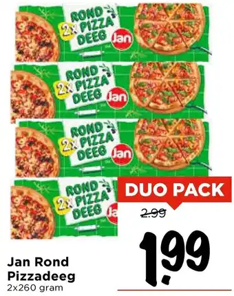 Vomar Voordeelmarkt Jan Rond Pizzadeeg aanbieding