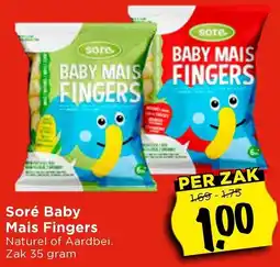 Vomar Voordeelmarkt Soré Baby Mais Fingers aanbieding