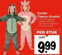 Vomar Voordeelmarkt Kinder Fleece-Onesie aanbieding
