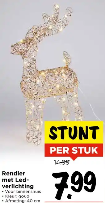Vomar Voordeelmarkt Rendier met Led-verlichting aanbieding