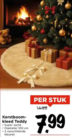 Vomar Voordeelmarkt Kerstboomkleed Teddy aanbieding