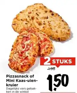 Vomar Voordeelmarkt Pizzasnack of Mini Kaas-uien- kruier aanbieding