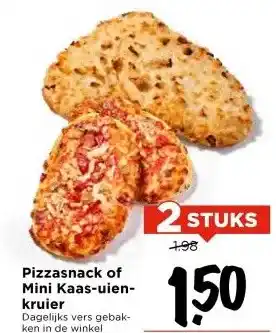 Vomar Voordeelmarkt Pizzasnack of Mini Kaas-uien- kruier aanbieding
