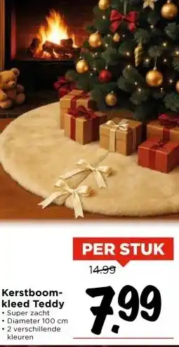 Vomar Voordeelmarkt Kerstboom- kleed Teddy aanbieding