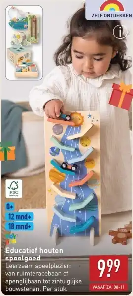 ALDI Educatief houten speelgoed aanbieding