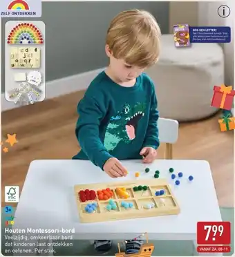 ALDI Houten Montessori-bord aanbieding
