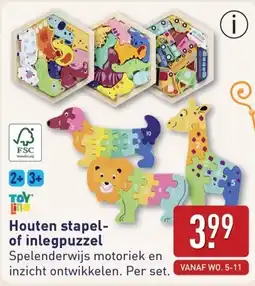 ALDI Houten stapel of inlegpuzzel aanbieding