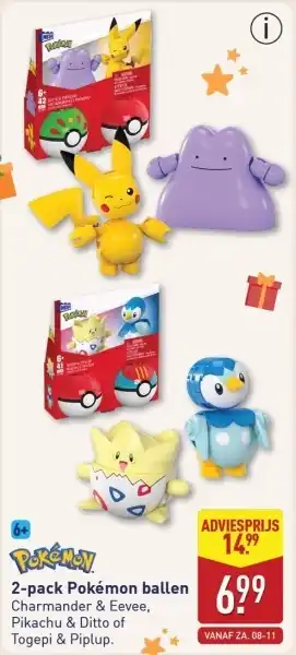 ALDI 2-pack Pokémon ballen aanbieding