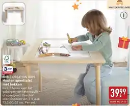 ALDI Home Creation Kids Houten speeltafel met bakken aanbieding