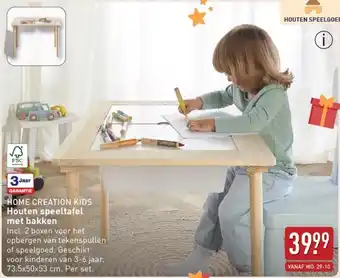 ALDI Home Creation Kids Houten speeltafel met bakken aanbieding