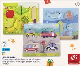 ALDI Houten puzzel aanbieding