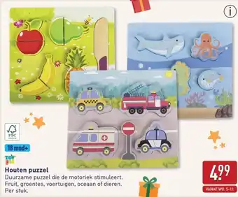 ALDI Houten puzzel aanbieding