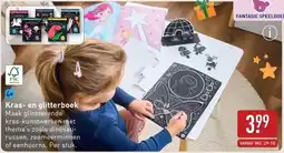 ALDI Kras en glitterboek aanbieding