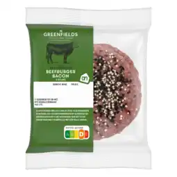 Albert Heijn AH Greenfields Beefburger bacon 2 stuks aanbieding