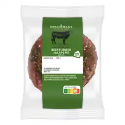 Albert Heijn AH Greenfields Beefburger jalapeno 2 stuks aanbieding