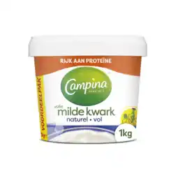 Albert Heijn Campina Volle kwark naturel voordeelpak aanbieding