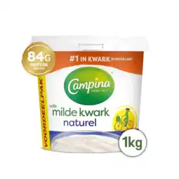 Albert Heijn Campina Volle kwark naturel voordeelpak aanbieding