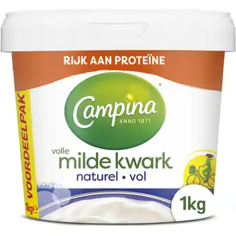 Albert Heijn Campina Volle kwark naturel voordeelpak aanbieding