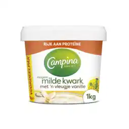 Albert Heijn Campina Magere milde kwark vanille voordeelpak aanbieding