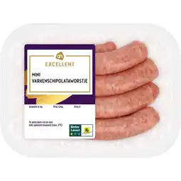 Albert Heijn AH Excellent Mini varkens chipolataworstje aanbieding