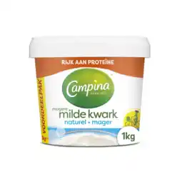 Albert Heijn Campina Magere milde kwark naturel voordeelpak aanbieding