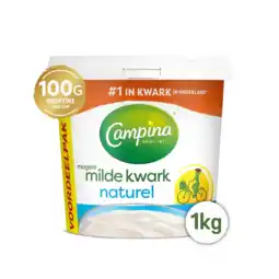 Albert Heijn Campina Magere milde kwark naturel voordeelpak aanbieding